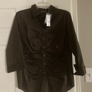 Brand new chocolate brown dress shirt